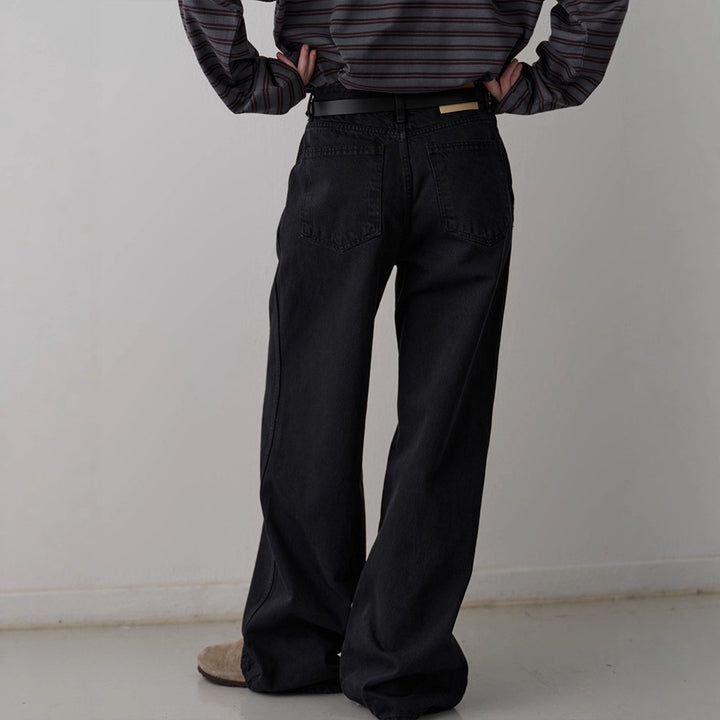 Kvindernes casual højtaljede jeans med bred pasform Stilla