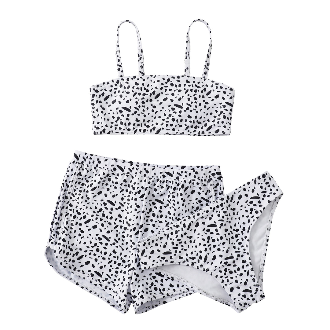 Dame bikini sæt med sporty design og trendy short-bukser størrelser Stilla