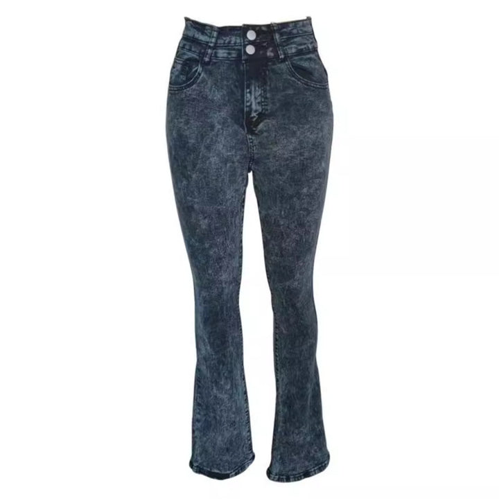 Dame Højtaljede Flared Jeans med moderne Used-effekt Stilla