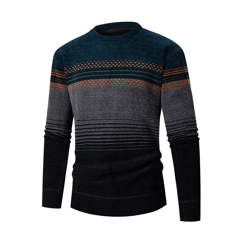 Mænd Strukturstrik Rundhals Pullover Stilla