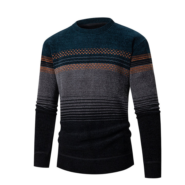 Mænd Strukturstrik Rundhals Pullover Stilla