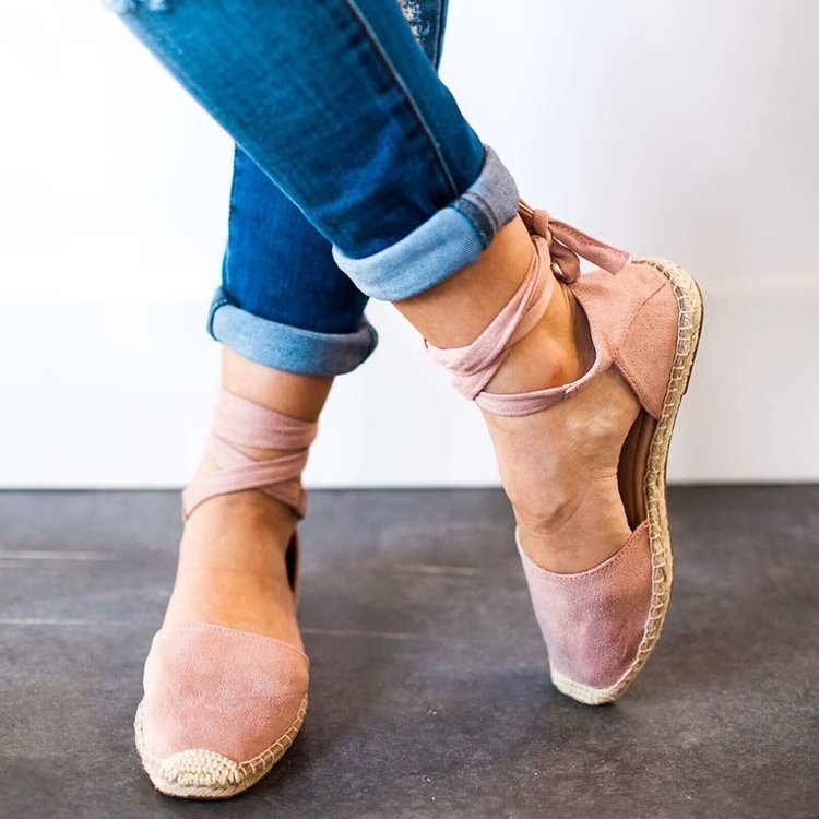 Dame Espadrilles med trendy bindebælte og behagelig sål Stilla