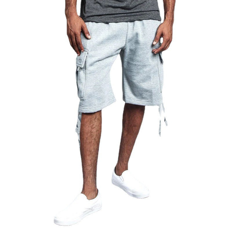 Herrer Cargo-shorts med praktiske lommer og justerbar snor Stilla