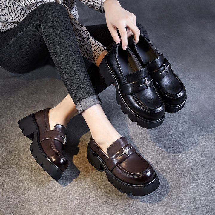 Femme Chunky Platform Sko med dekorativt akcent Stilla