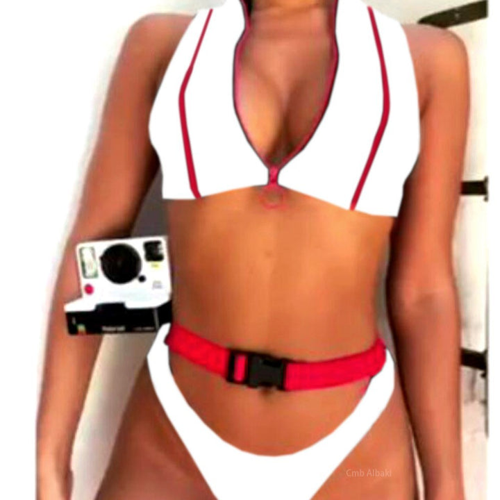 Damer Sporty bikini med innovativ krave og justerbart bælte Stilla