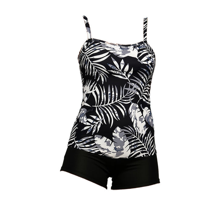 Dame Tankini-sæt med blomstret overdel og komfortable shorts Skovae