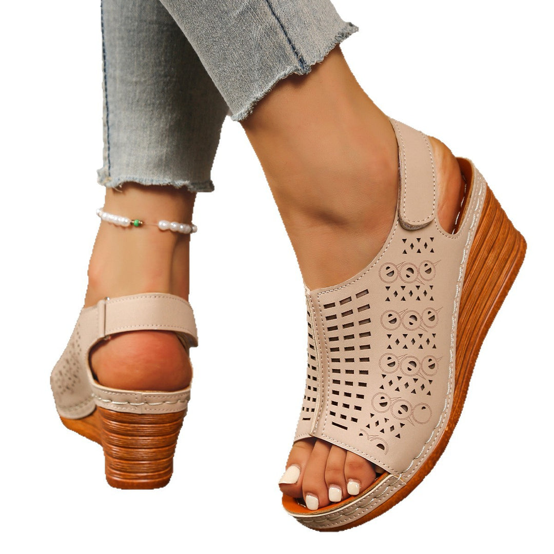 Dame Wedge-sandaler med åndbart overmateriale og skridsikker sål Stilla