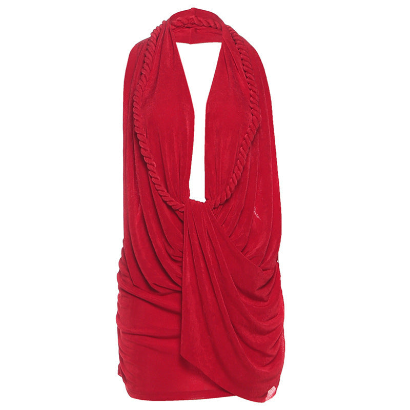 Damen Wickeltop mit raffiniertem Design und tiefem V-Ausschnitt Skovae