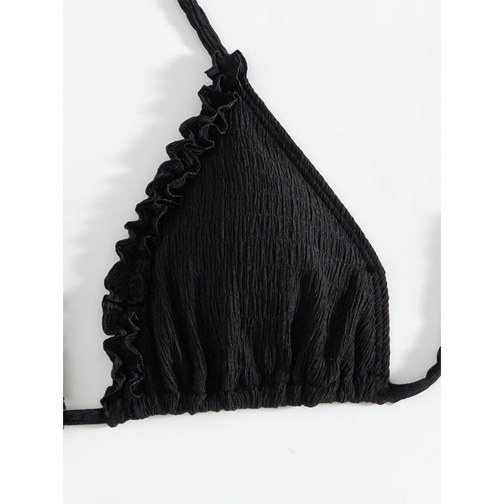 Dame Rynkefri Trekant-Bikini-Sæt med Wrap Skirt Stilla