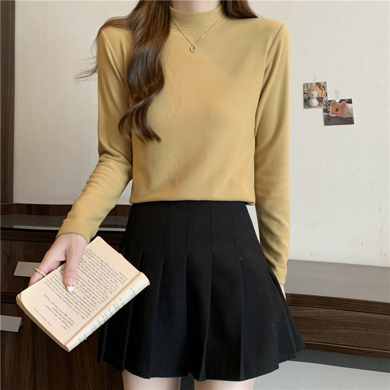 Dame Casual Mock Neck Langeærmetop Stilla