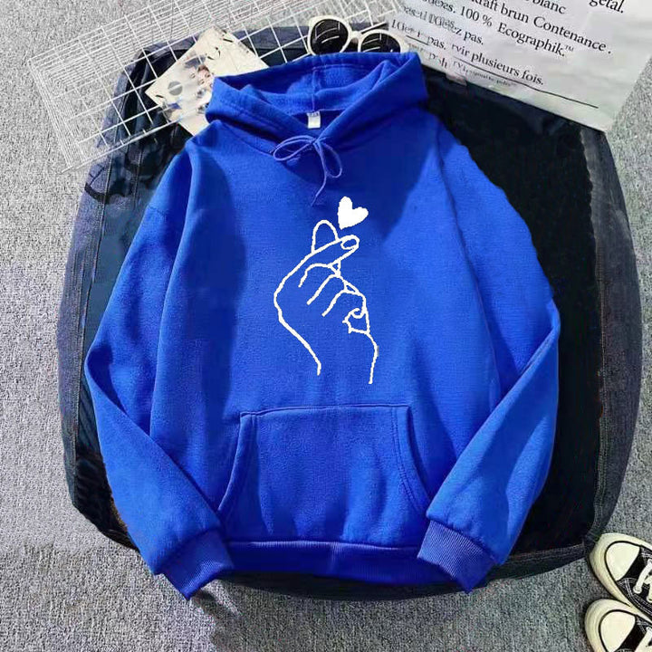 Kvinders hoodie med kreativ håndgrafik Skovae