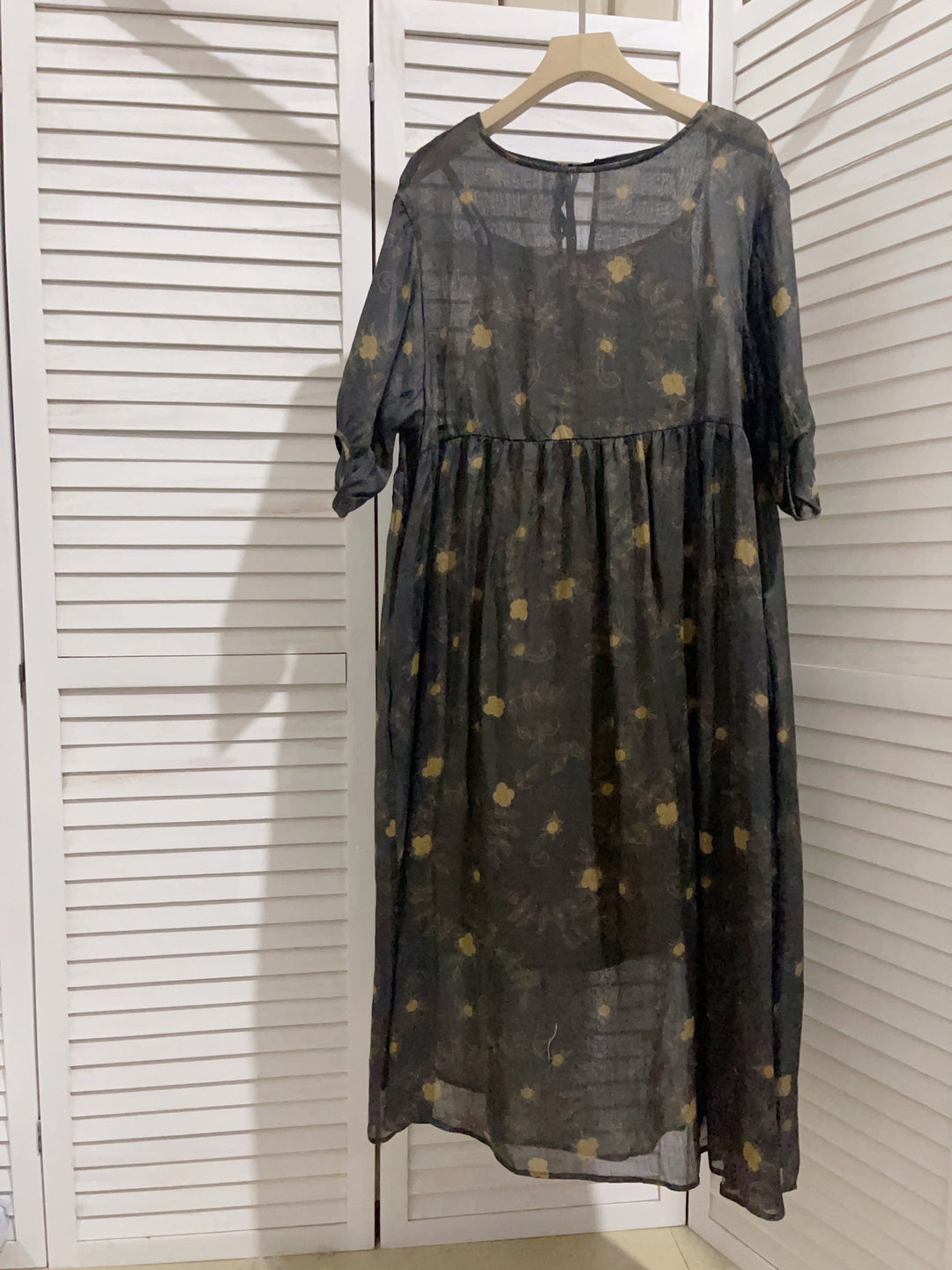 Femme Patchwork Floral Maxi Kjole Stilla