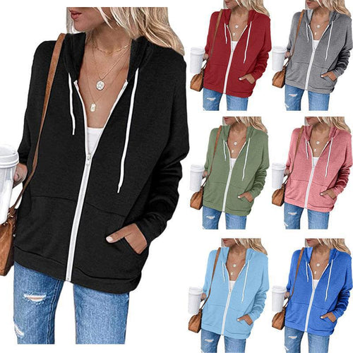 Kvinders afslappede zip-up hoodie med praktiske lommer Stilla