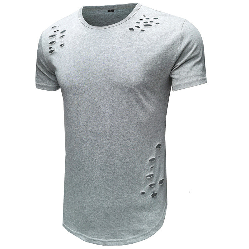 Herrer moderne T-shirt med detaljerede ribber Stilla
