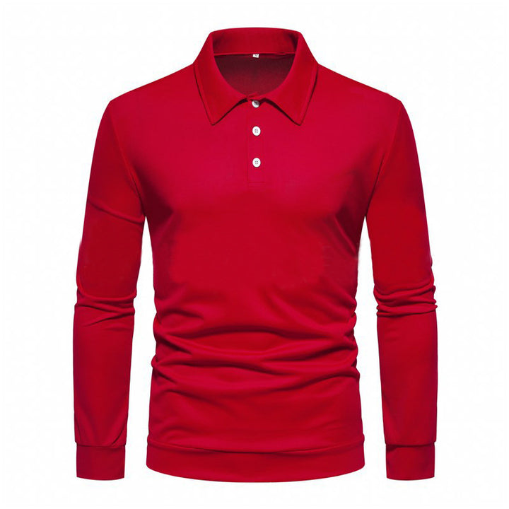 Herre Polo-shirt med lange ærmer og moderne krave Stilla