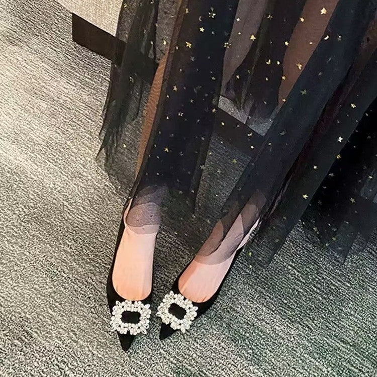 Dame elegante pumps med funklende strassbesætning og moderne design Stilla