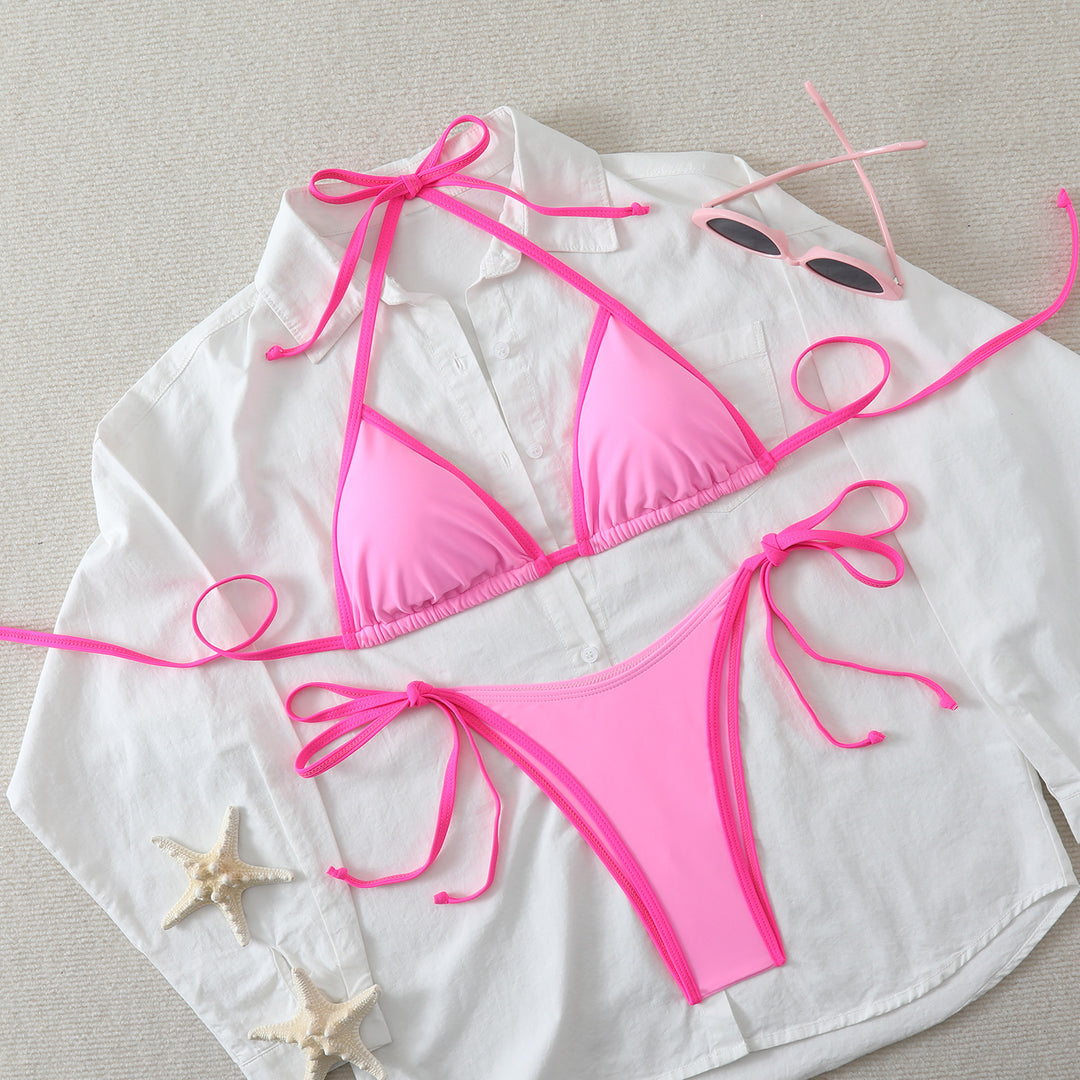 Dame Triangel-Bikini med elegante sløjfer Skovae