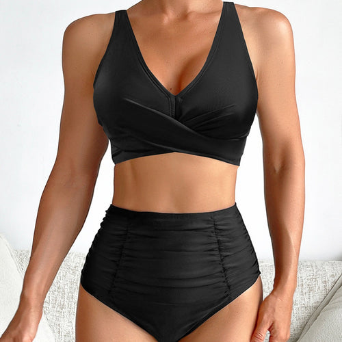 Dame bikinisæt med figursmigrende design og elegant indviklet udskæring Stilla