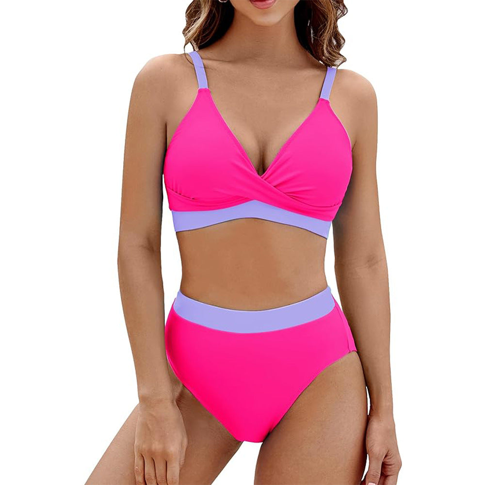 Dame Bikini-sæt med innovativt vikletop og høj talje Skovae