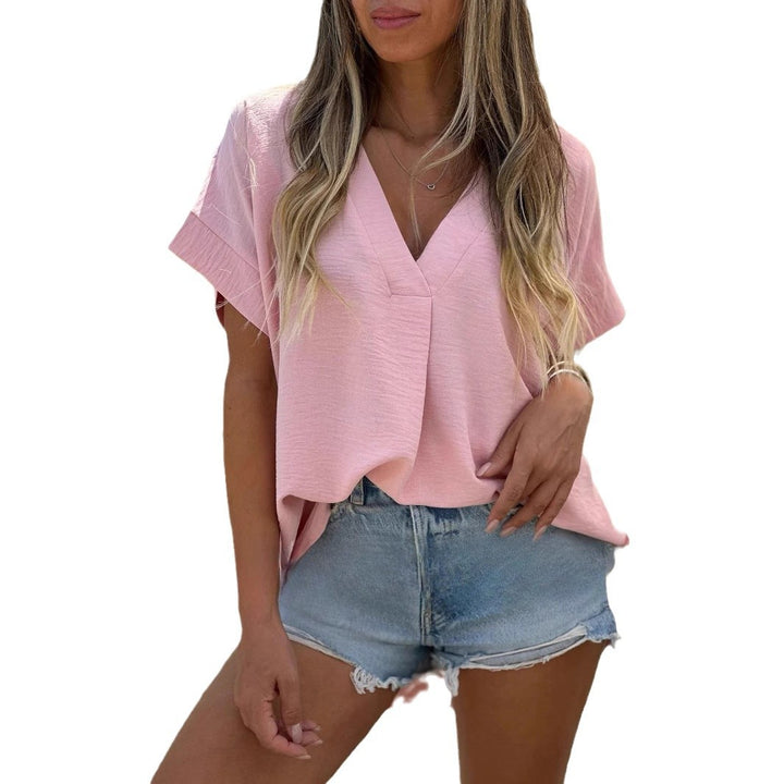 Dame Relaxed Fit V-Udskæring Tee Stilla