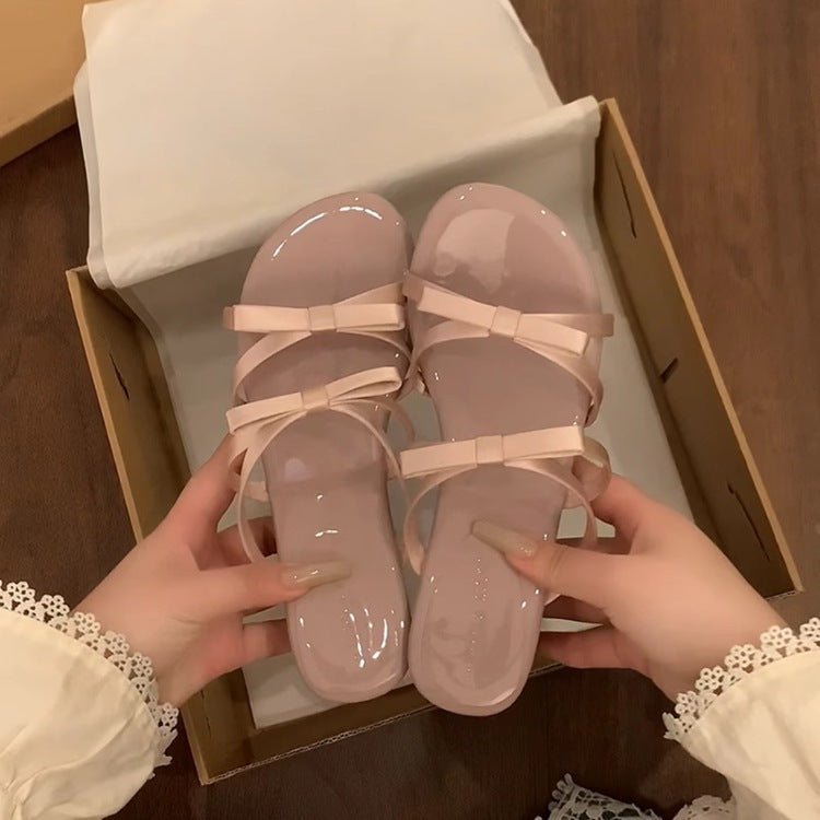 Dame Plateau-sandaletter med elegant sløjfe-detalje og skridsikker sål Stilla