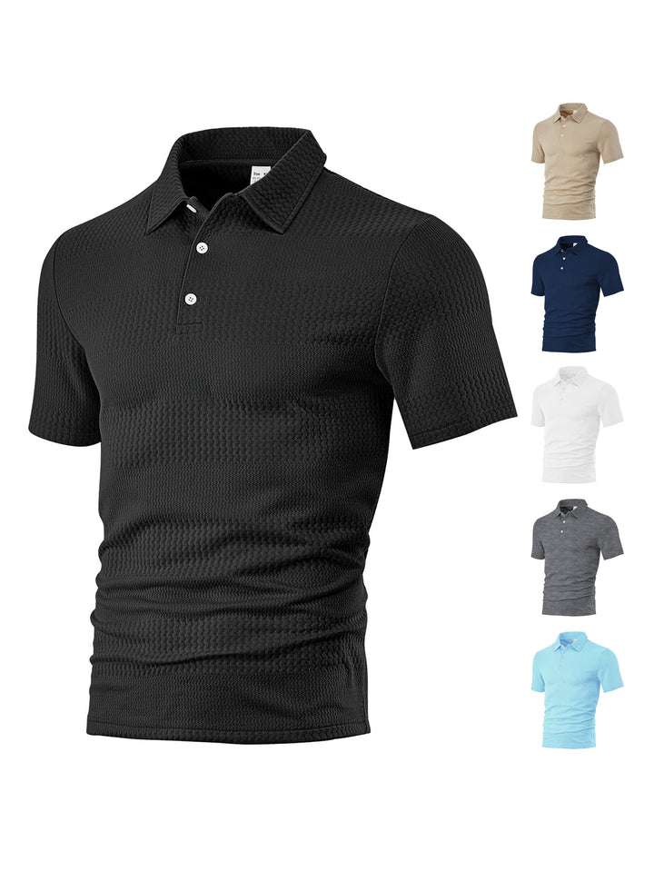 Herre Sporty Polo T-shirt med struktureret design Stilla