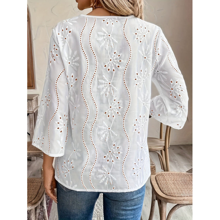 Frau Bohemian Broderet Bluse Stilla