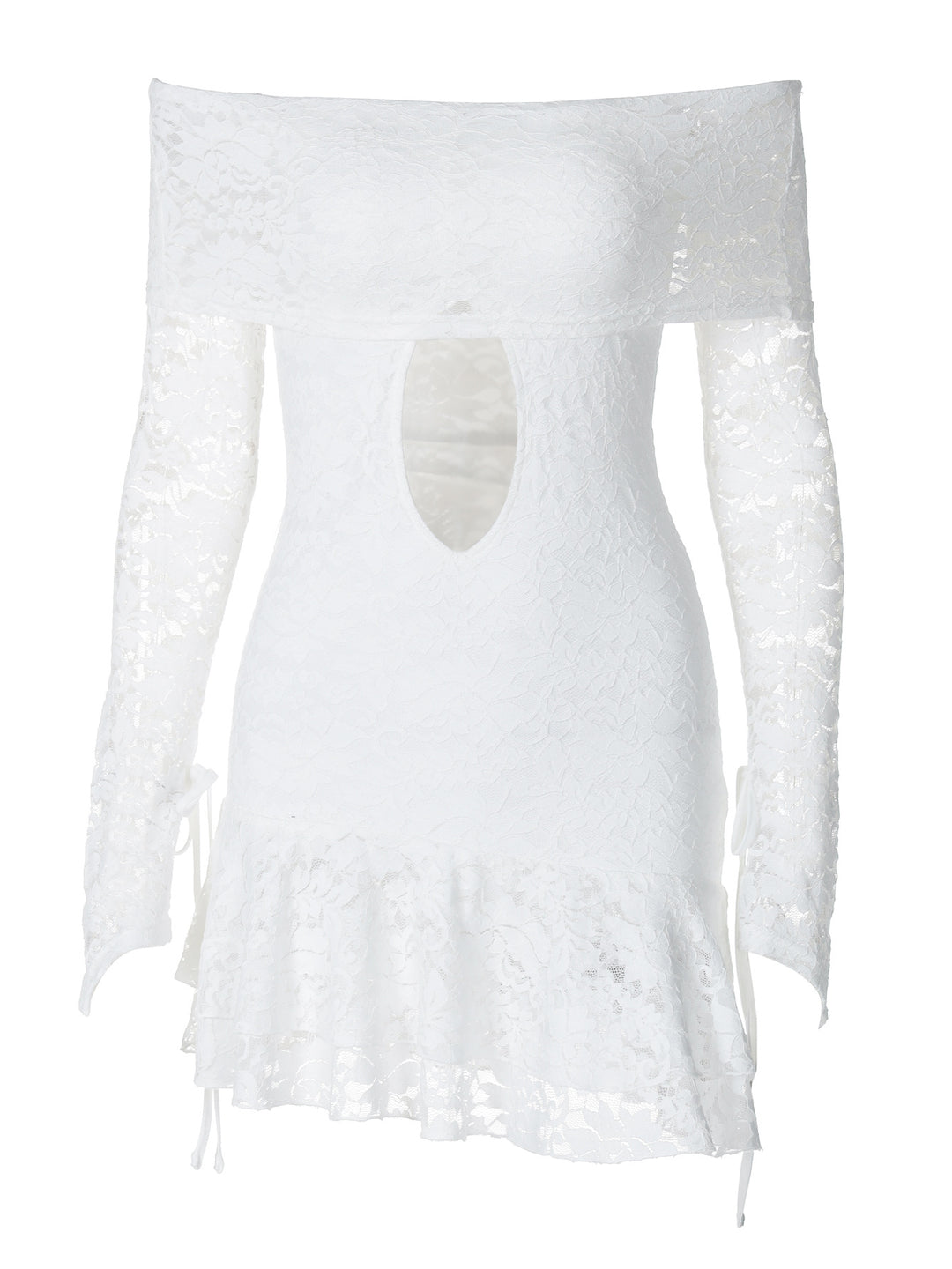 Dame Off-Shoulder Minikjole med spidse detaljer og raffineret cut-out Stilla