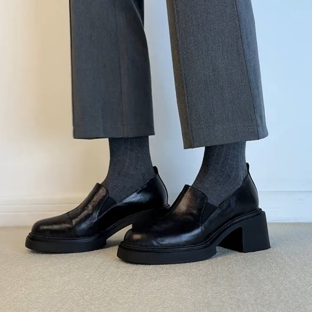 Dame Chunky Heel Slip-On Loafers Stilla