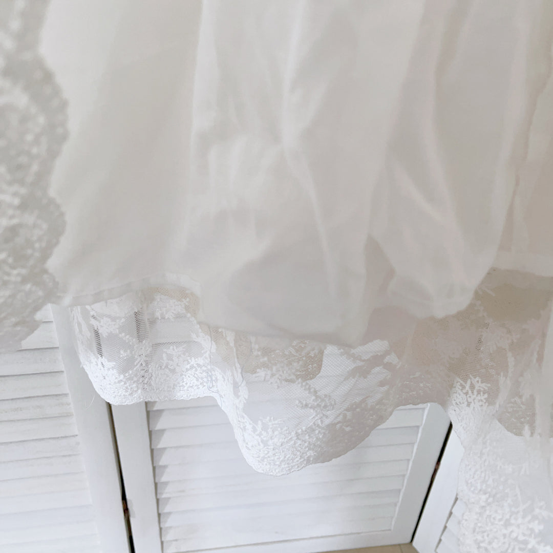Femme Elegant Spids Afslutning Midi Nederdel Stilla