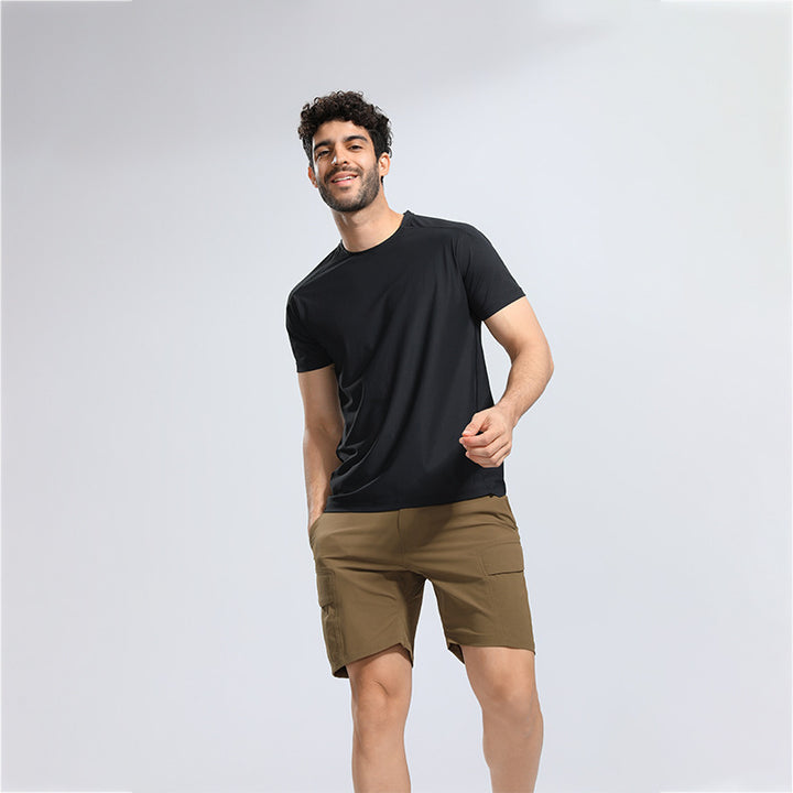 Herrer funktionelt T-shirt med fugttransporterende materiale og ergonomisk snit Stilla