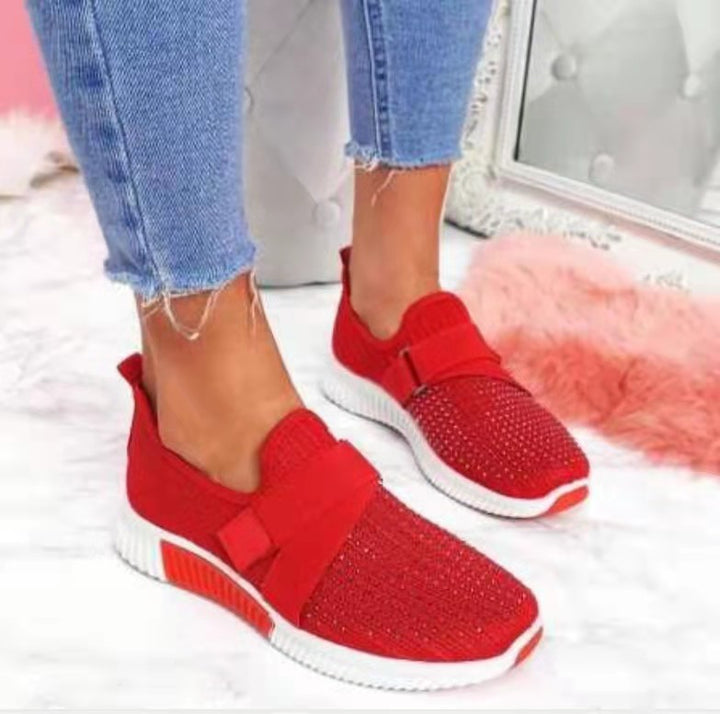 Dame sportsneakers med åndbart mesh-overmateriale og skridsikker sål Stilla