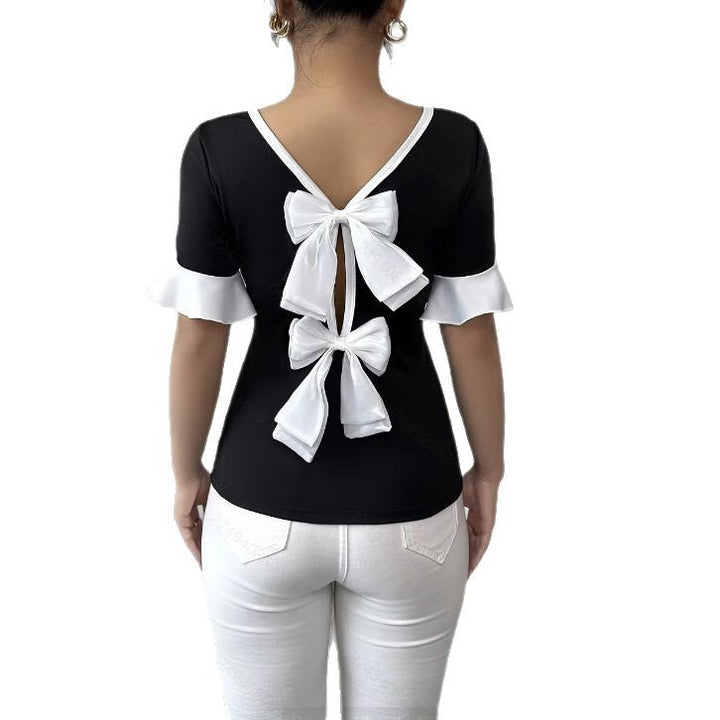 Dame Elegant Ruffled Sleeve Top Stilla