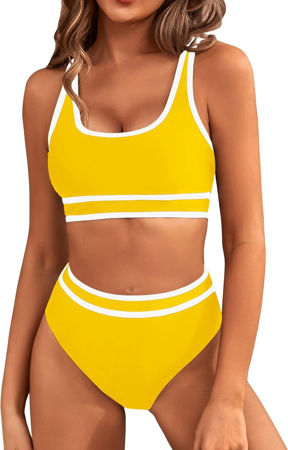 Dame Højskåret Sportbikini med ergonomisk design Stilla