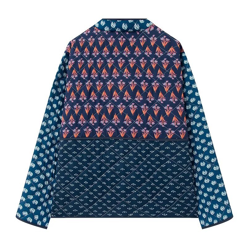 Femme quiltet floral Utility-jakke Stilla