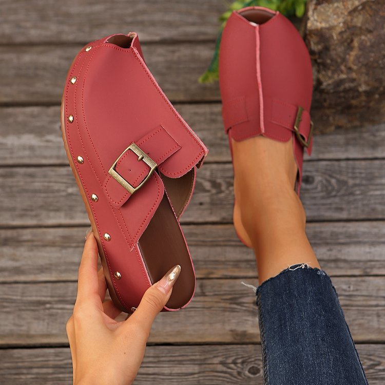 Dame mode Slip-On sko med elegante dekorationer Stilla