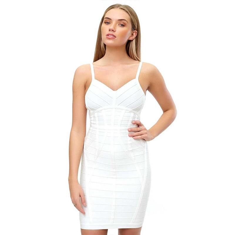 Dame Bodycon Kjole med raffinerede indsatslinjer Stilla