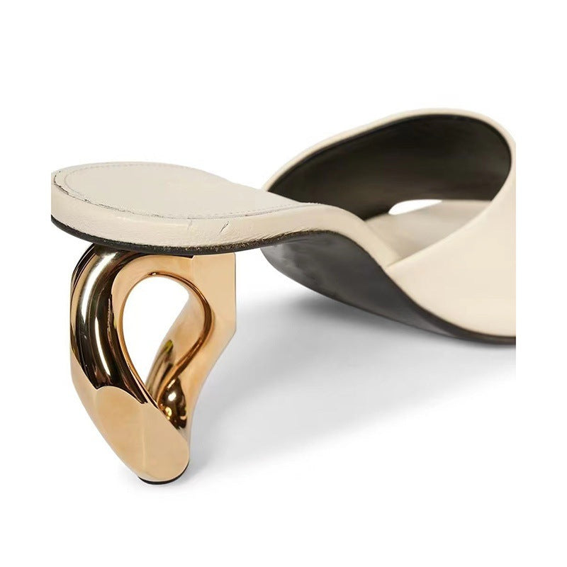 Femme Modern Minimalistisk Åben-Tå Skridsikker-Sandaler Stilla