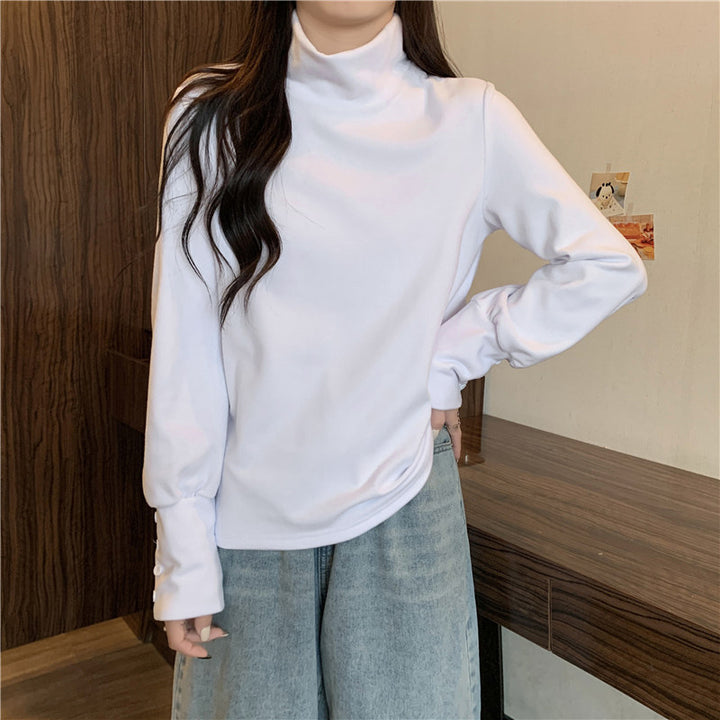 Femme Rullekrave Fritids Top Stilla