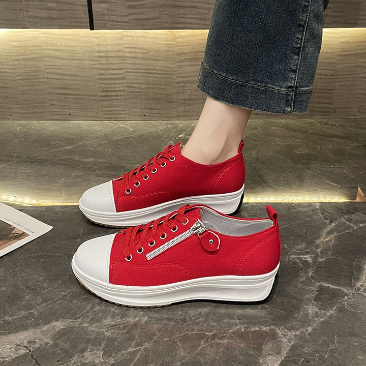 Dame Sneakers med praktisk lynlås og komfortabel sål Stilla