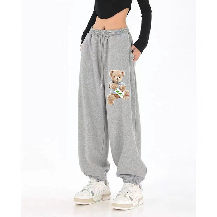 Dame fritidshos med teddy motiv Stilla