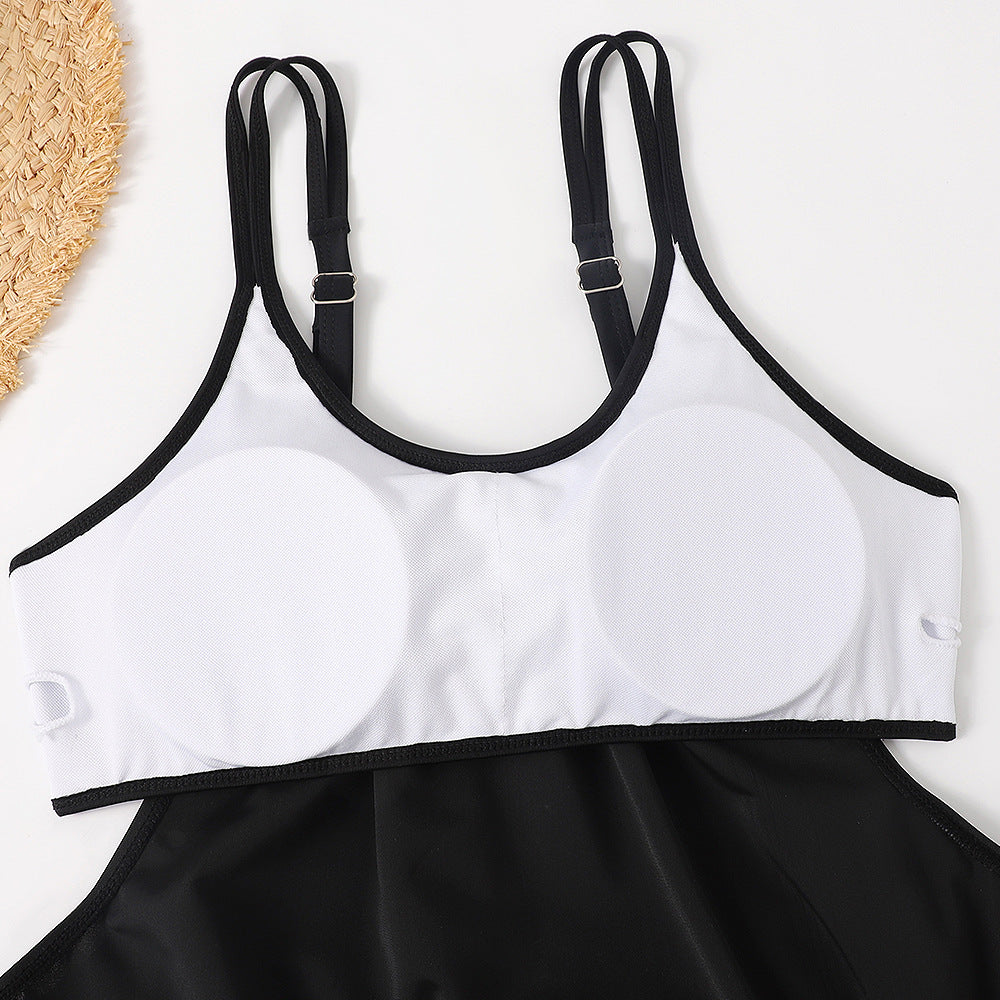 Dame Sommer Tankini-sæt med florale accenter og sporty snit Stilla