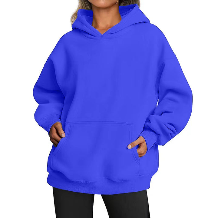 Kvinders oversized hoodie med praktiske kængurulommer og blød indvendig foring Skovae