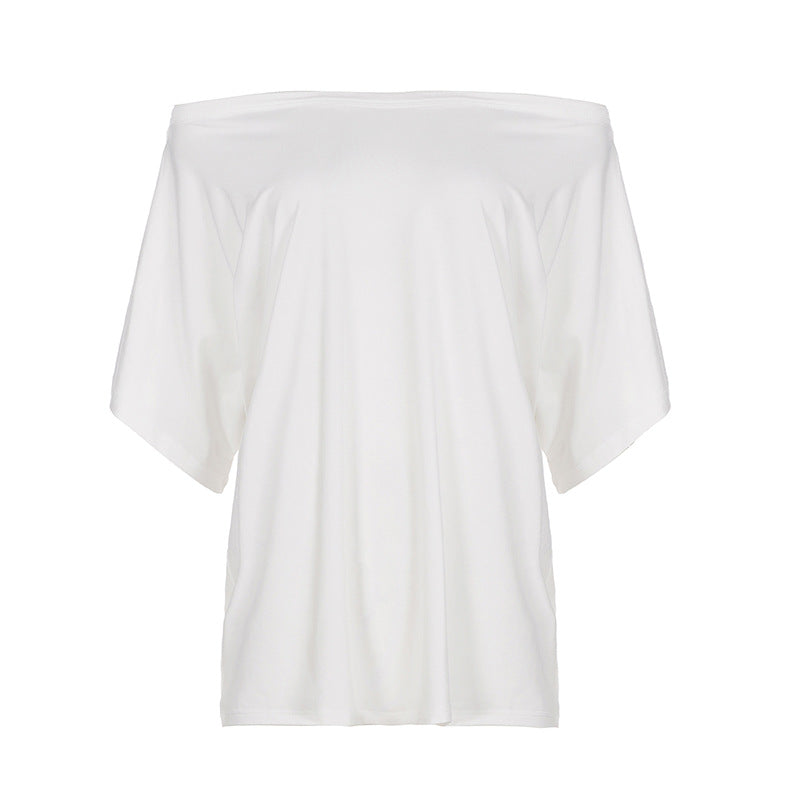 Dame afslappet oversized T-shirt i blødt jersey Skovae