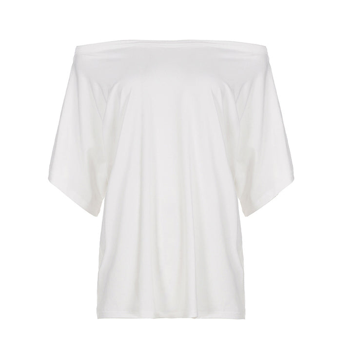 Dame afslappet oversized T-shirt i blødt jersey Skovae