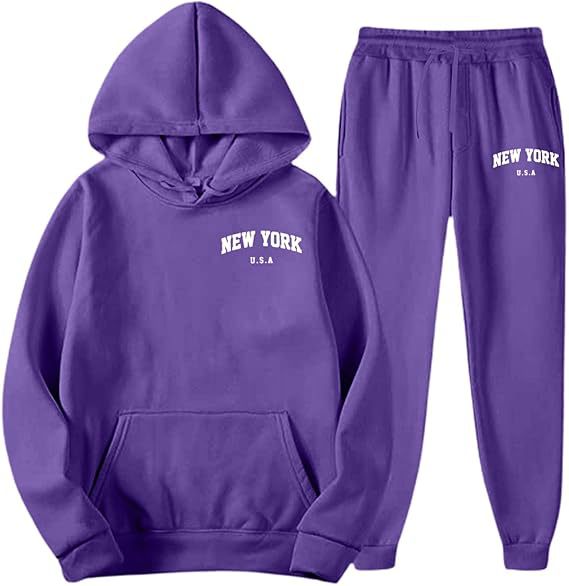Dame Hooded Sweat Suit med høj kvalitet materiale og moderne bogstaver Skovae