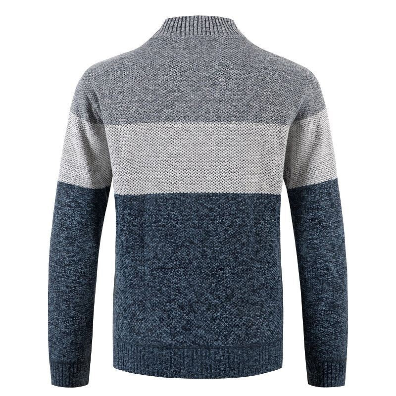 Herre Stilfulde Ribbet Strik Zip-Up Cardigan Stilla