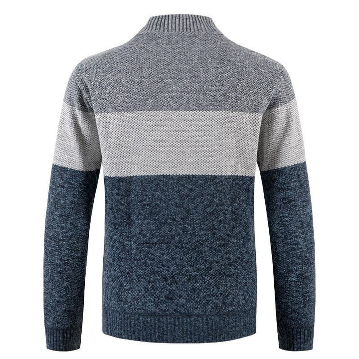 Herre Stilfulde Ribbet Strik Zip-Up Cardigan Stilla