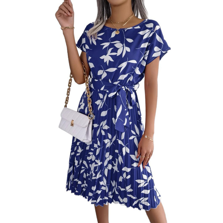 Dame Blomster Shirt Midi Kjole Stilla