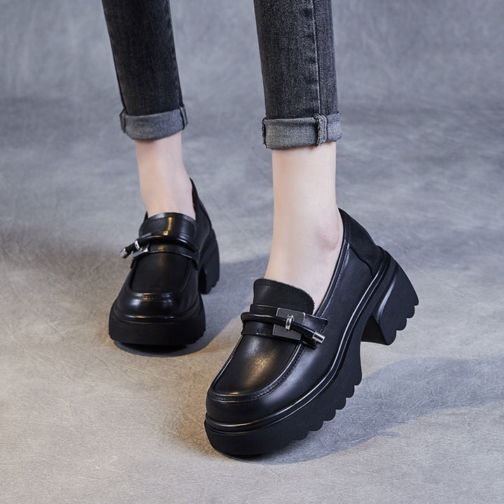 Femme Vintage Chunky Loafers med platformssål Stilla